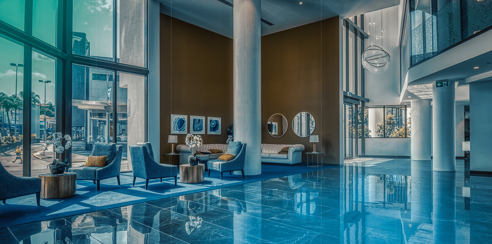 digital lobby signage